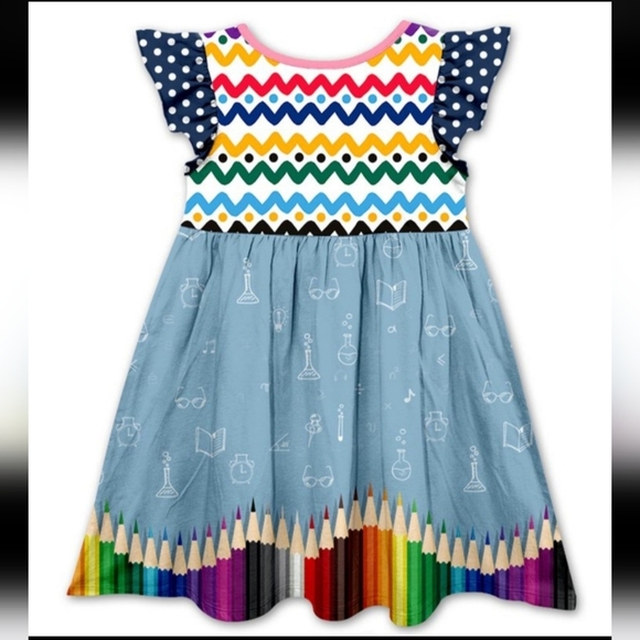 Colorful Back To School Dress - Picture 2 of 5